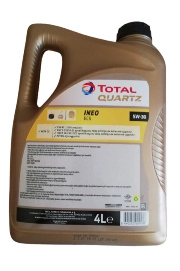 TOTAL Quartz Ineo Ecs 5w-30 4l Yeni Ürün