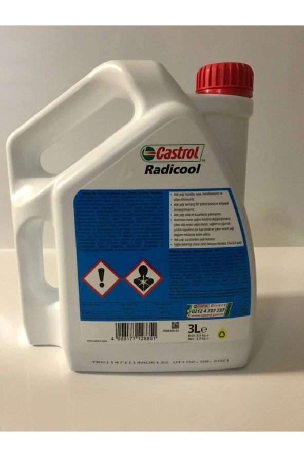 CASTROL Radicool Antifiriz 3lt Mavi 2024 Üretim