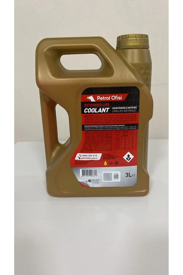 PETROL OFİSİ ORGANİK KIRMIZI ANTİFRİZ 3 LT 2023 ÜRETİM - 2