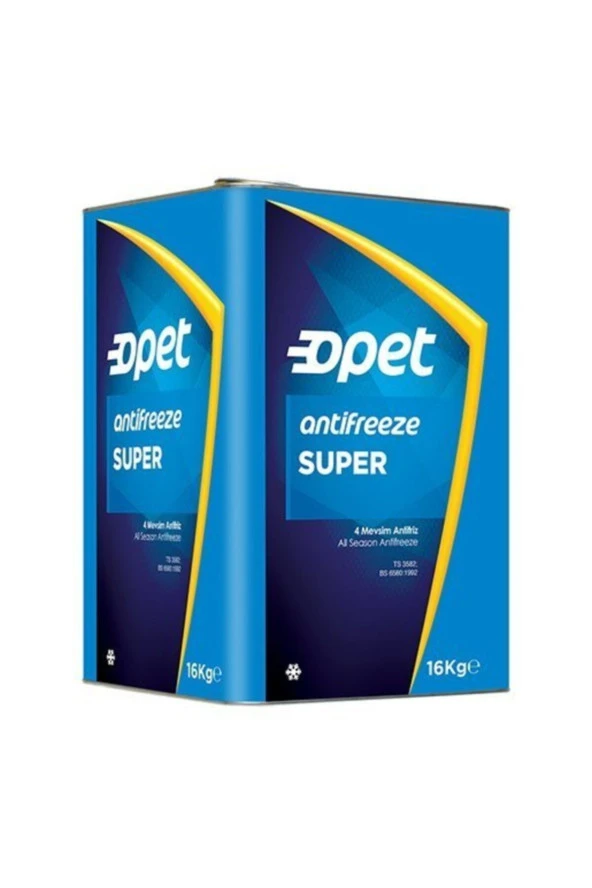 OPET Super Antifriz 16 Kg - Mavi Renk Konsantre Soğutma Sıvısı