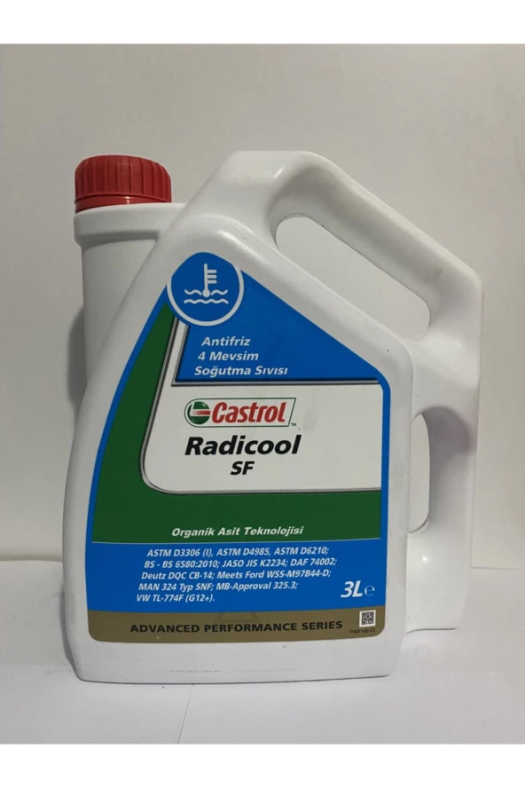 CASTROL Radıcool Sf 3 L Uyumlu Organik Kırmızı Antifriz 2023 Üretim