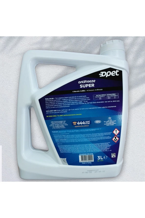 OPET Süper Antifriz 3 lt Mavi - 2