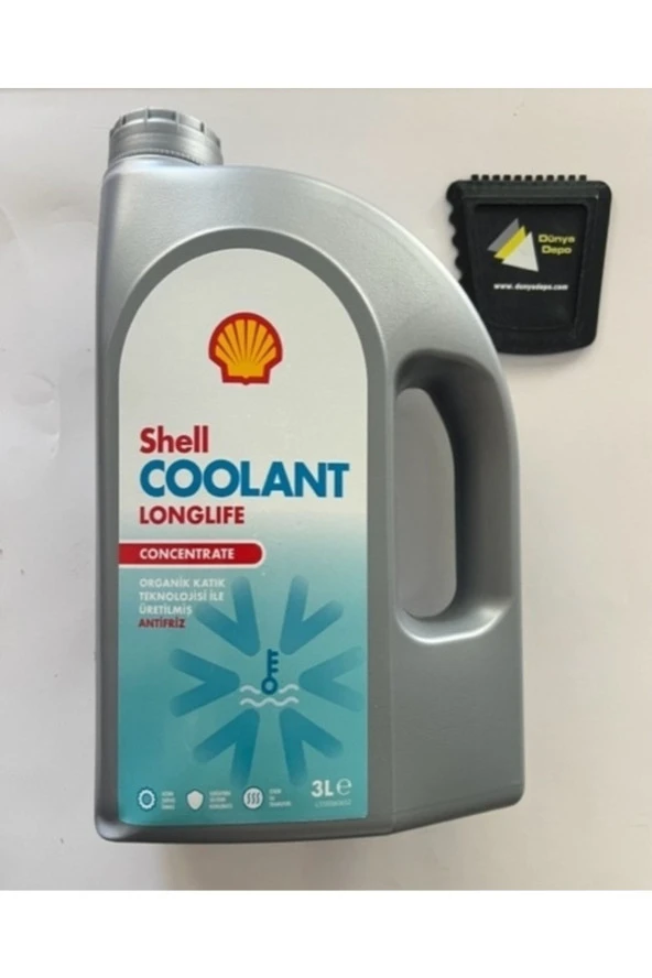 SHELL Coolant Longlıfe Konsantre Kırmızı Antifriz 2022 Üretim Buz Kazıyıcı Hediyeli