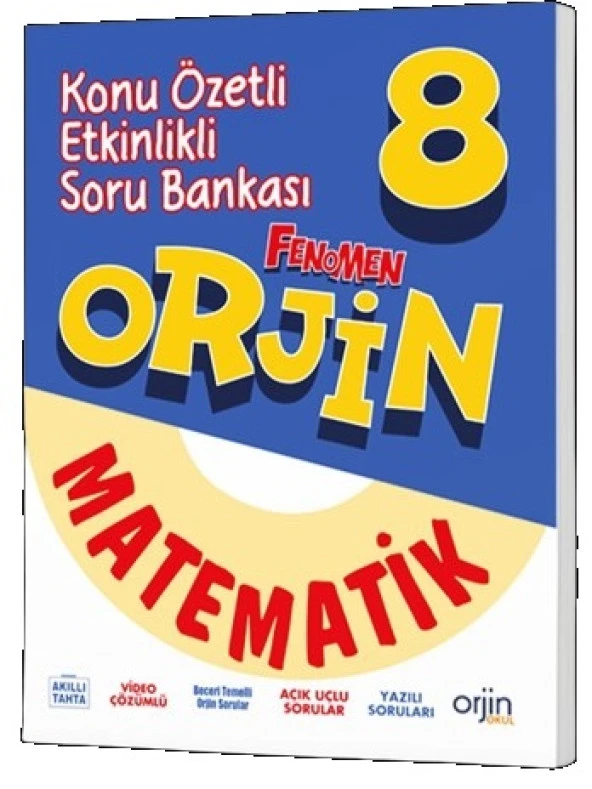Orjin Yayınları 8. Sınıf Matematik Konu Özetli Etkinlikli Soru Bankası 2023