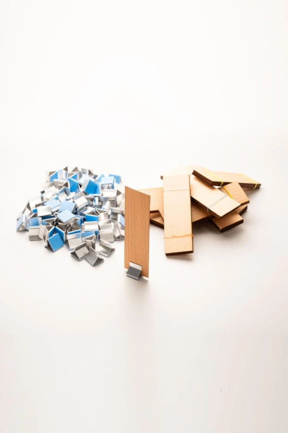 Ahşap Mum Fitili + Yapışkanlı Sehpa - 75 Adet ( 30mm x 100mm x 0,5mm ) ürün görseli