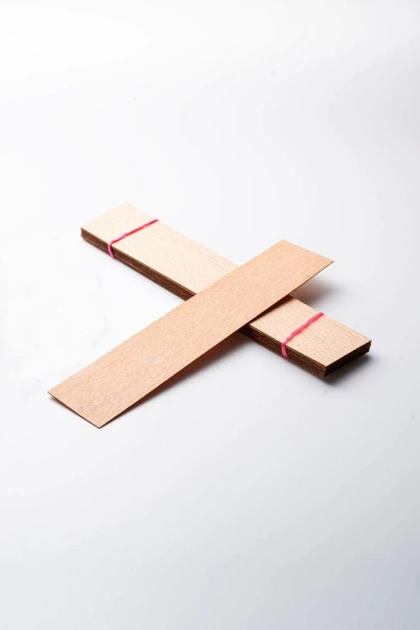 Ahşap Mum Fitili - 20 Adet ( 30mm x 150mm x 0,5mm ) - Resim 3