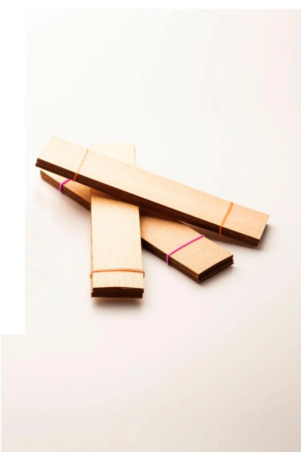 Ahşap Mum Fitili - 30 Adet ( 30mm x 150mm x 0,5mm ) ürün görseli