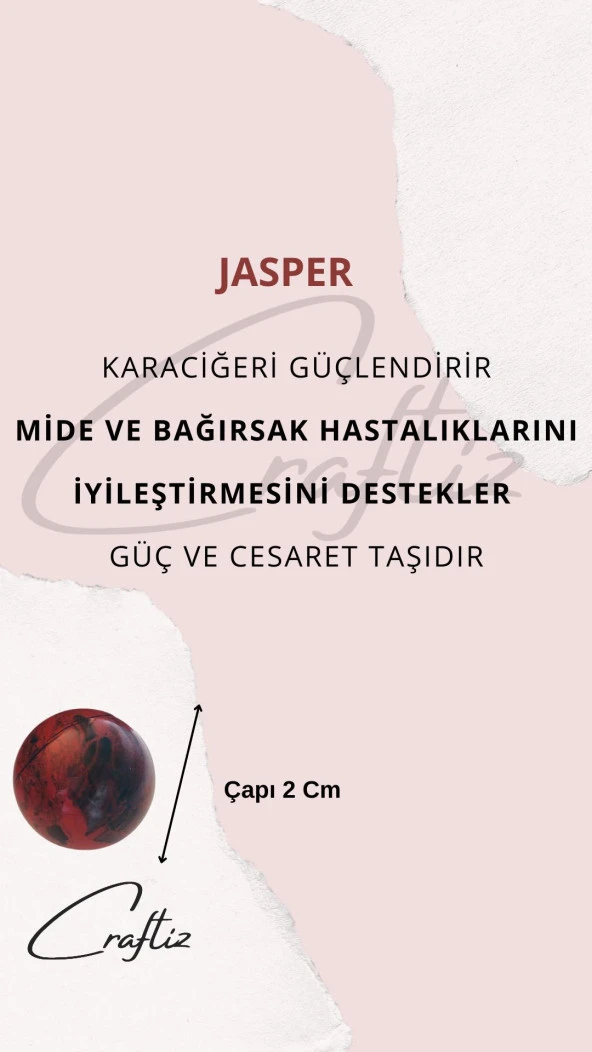 Jasper Doğal Kütle Taş 4 Cm - 4