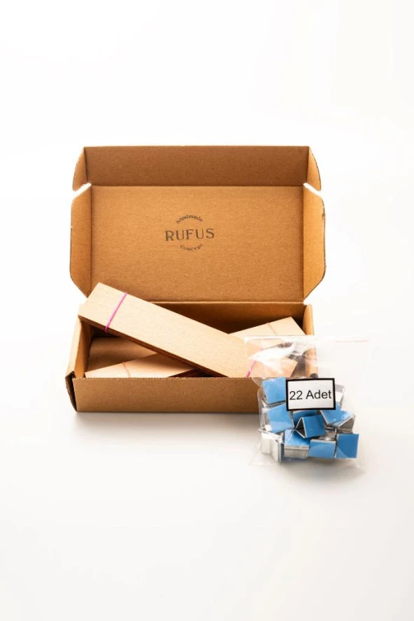 Ahşap Mum Fitili + Yapışkanlı Sehpa - 20 Adet ( 30mm x 150mm x 0,5mm ) - Resim 4