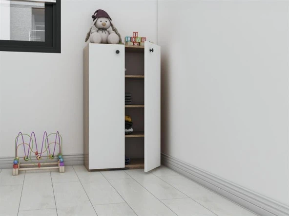 2 Kapaklı Çok Amaçlı Amalfi Beyaz Dolap - 2