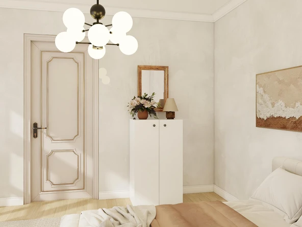 2 Kapaklı Çok Amaçlı Beyaz Dolap ürün görseli