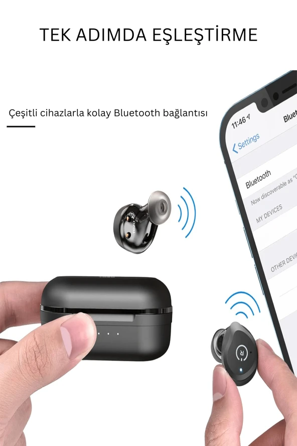 NC99 Pro Aktif Gürültü Engelleyici Özellikli Bluetooth 5.3 Kablosuz TWS Airpods Kulaklık - 5