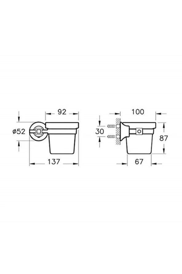 Juno Classic A44419 Diş Fırçalığı Krom - Resim 2