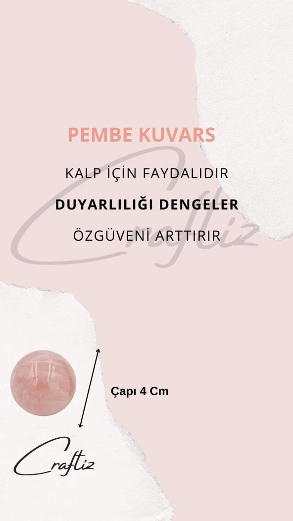 Pembe Kuvars Doğaltaş Kütle Taş 4 Cm - 4