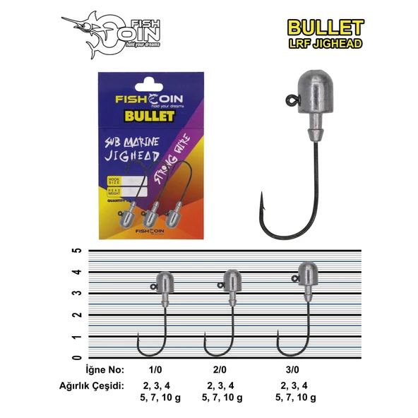 Fishcoin Bullet Jighead 7 Gr