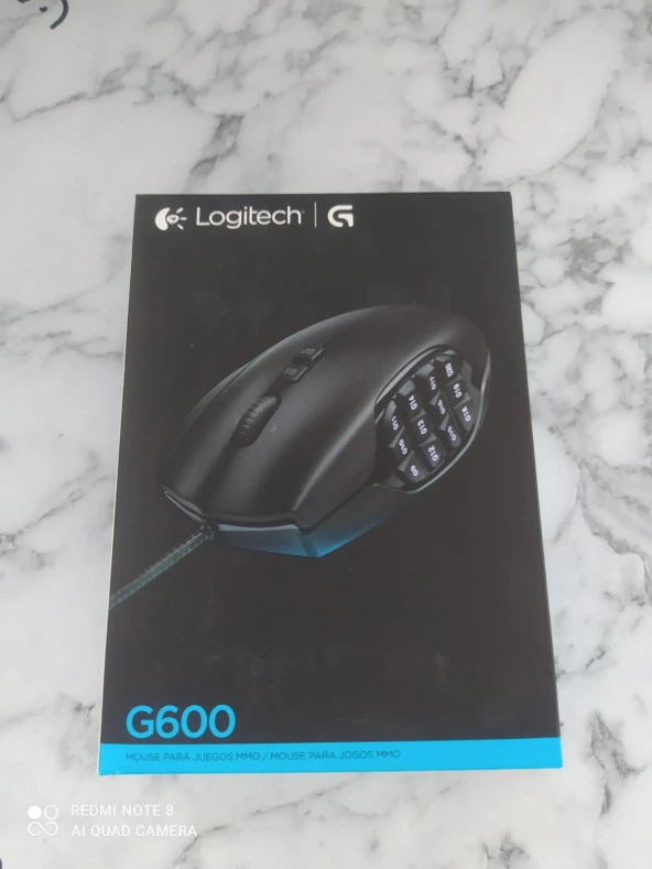 Logitech G600 MMO Gaming Mouse, SİYAH(Outlet)
