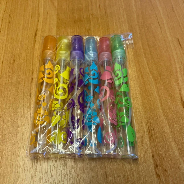 10 ml Cam Kalem Parfüm Şişesi Spreyli  , 10 cc Vidalı Ağız  Tekrar Doldurulabilir  (6 lı paket)