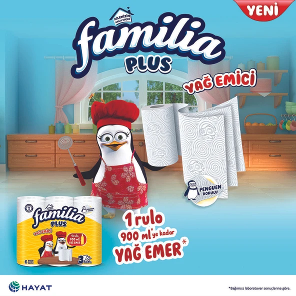 Familia Plus Yağ Emici Kağıt Havlu 24 Rulo (6 Rulo x 4 Paket) - 3