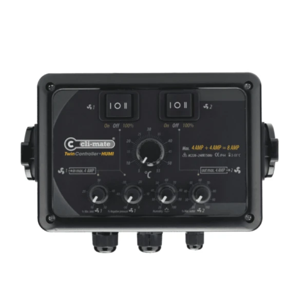 Cli-mate Twin Controller Humi Nem/Isı/Fan Kontrol Cihazı 8A (4+4)