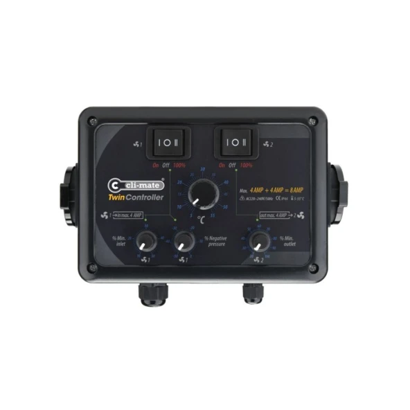 Cli-mate Twin Controller Isı/Fan Kontrol Cihazı 8A (4+4)