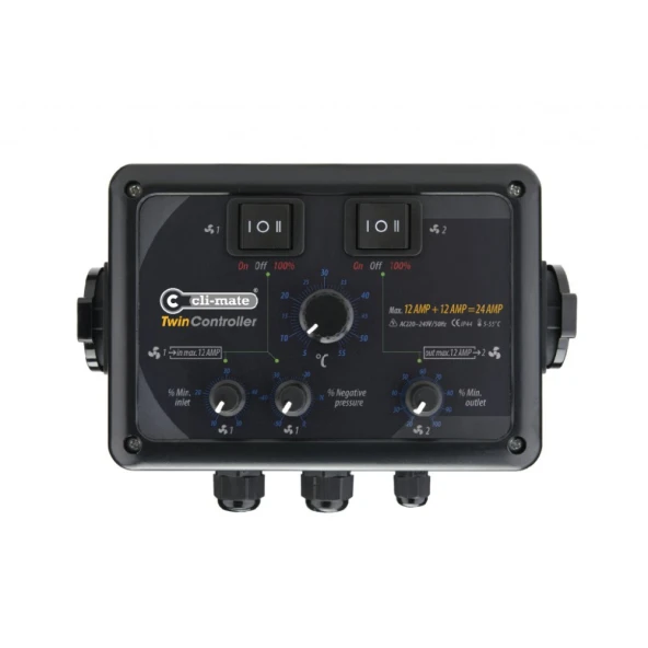 Cli-mate Twin Controller Isı/Fan Kontrol Cihazı 24A (12+12)