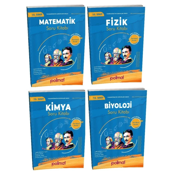 POLİMAT YAYINLARI 10.SINIF SAYISAL SET MATEMATİK + FİZİK + KİMYA + BİYOLOJİ SORU KİTABI (4 KİTAP)