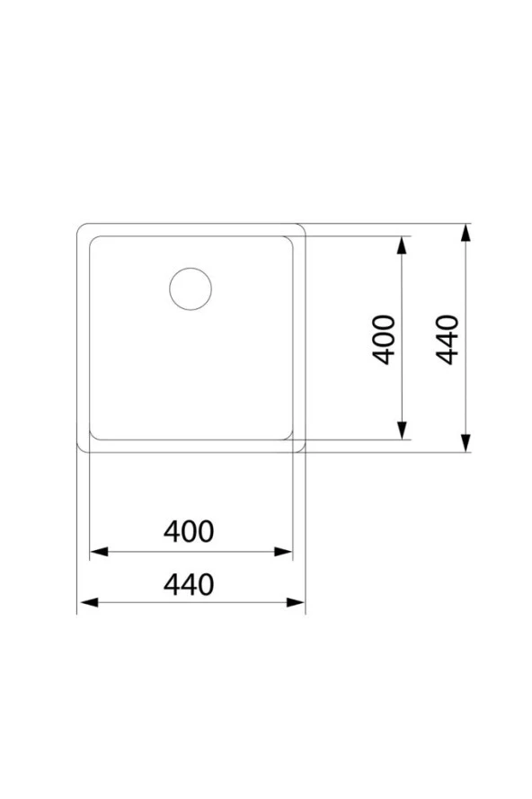 - BE LINEA PURECLEAN 40.40 - Tezgahaltı Eviye - Paslanmaz Çelik - 40 cm - 115000064 - 4