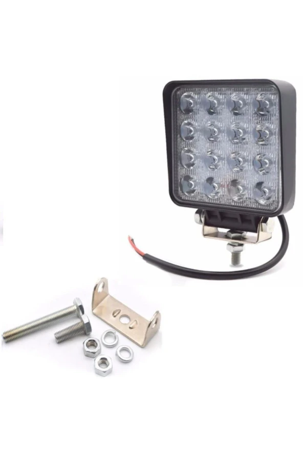 12 Adet 16 Ledli Off Road Sis Farı Çalışma Lambası 12 Volt