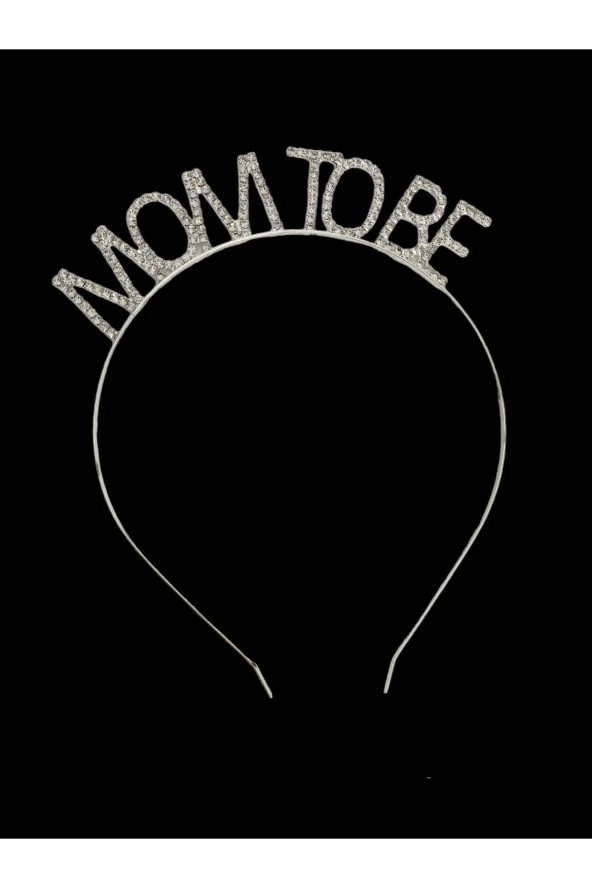 Anneyim Mom To be Metal Kristal Taşlı Taç - 2
