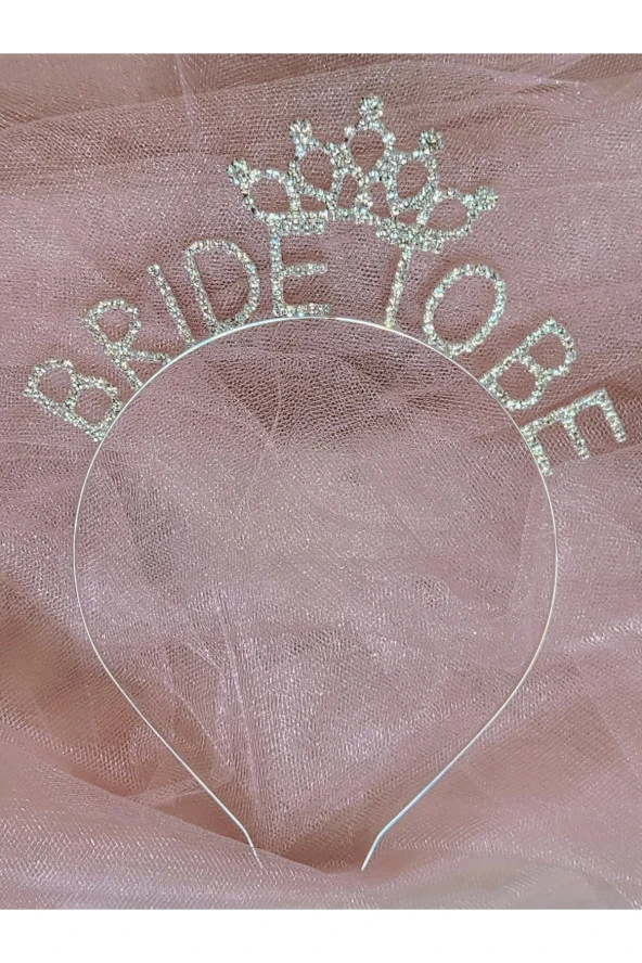 Bride To Be Metal Kristal Taşlı Taç Bekarlığa Veda Nedime Tacı - 3