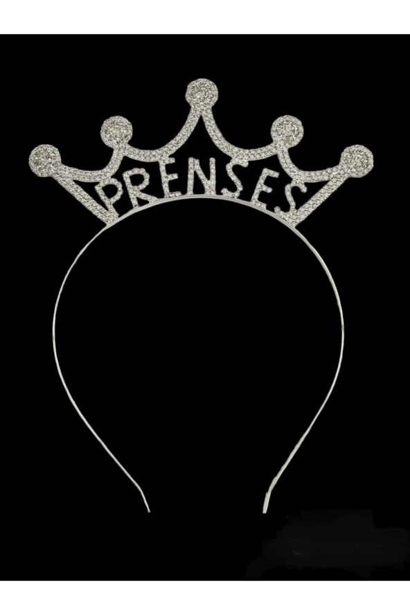 Prenses Doğum Günü Davet Event Metal Kristal Taşlı Taç - 2