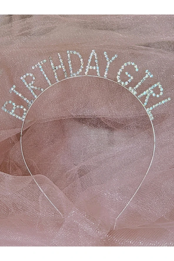 Doğum Günü Kızı Birthday Girl Metal Kristal Taşlı Taç - 2