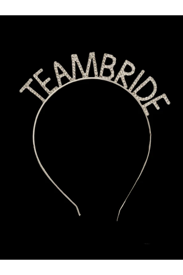 Team Bride Yazılı Metal Kristal Taşlı Taç Bekarlığa Veda Nedime Tacı - 2