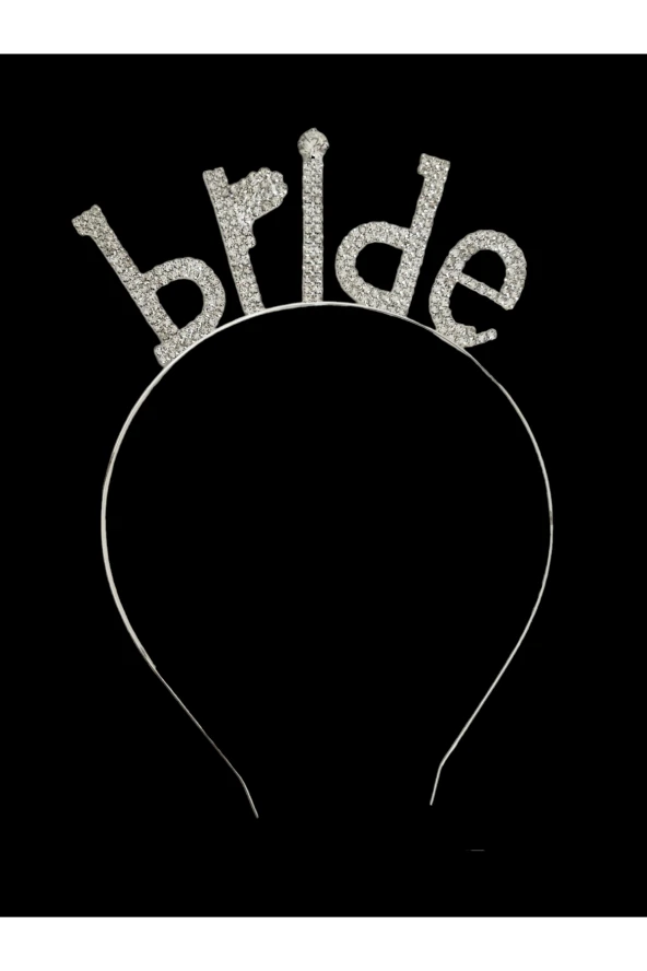 Bride Metal Kristal Taşlı Taç Bekarlığa Veda Nedime Tacı - 2