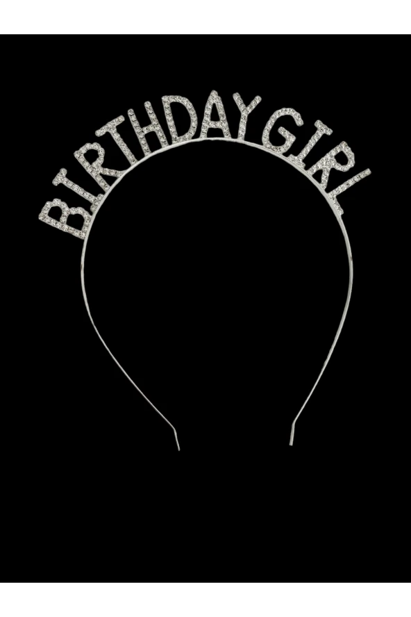 Doğum Günü Kızı Birthday Girl Metal Kristal Taşlı Taç - 3