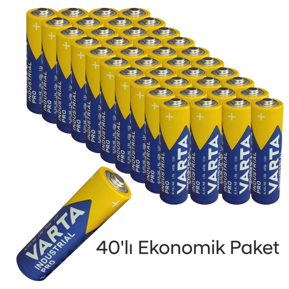 Varta Endüstriyel Pro AA 4006 Kalem Pil 40 lı Paket