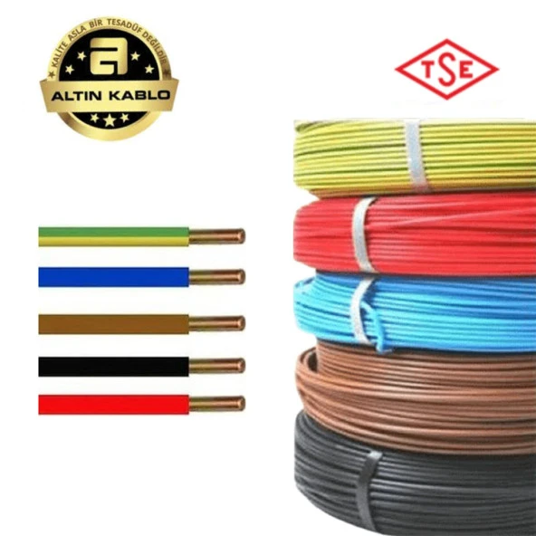 Altın Kablo 2,5 Mm Nya Tek Damarlı Kablo - 100 Metre (Tüm Renkler