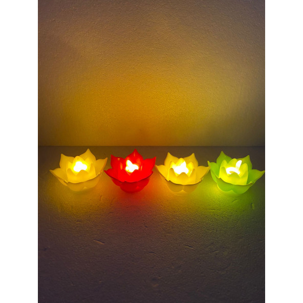 4'lü Gül Mum Gece Lambası - 2