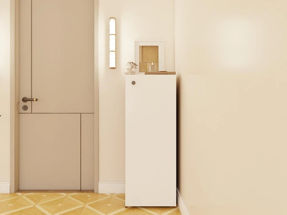 1 Kapaklı Çok Amaçlı Amalfi Beyaz Renk Dolap ürün görseli 1