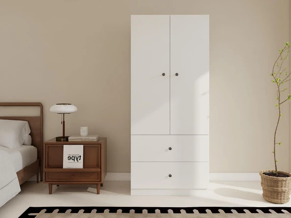 2 Kapaklı 2 çekmeceli Gardırop ürün görseli 1