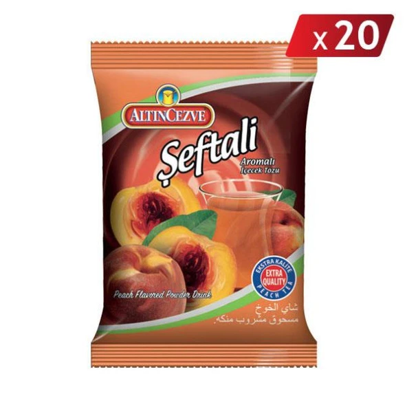 Altıncezve Şeftali Aromalı İçecek Tozu 250 Gr - 20Lİ PAKET