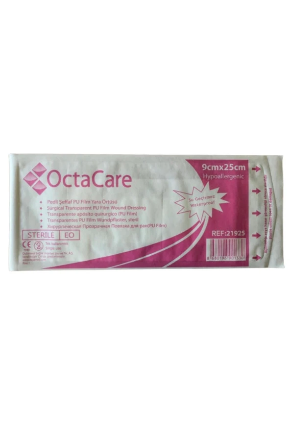 OCTACARE Şeffaf Pu Su Geçirmez Yara Örtüsü 9cm X 25cm 1 Adet