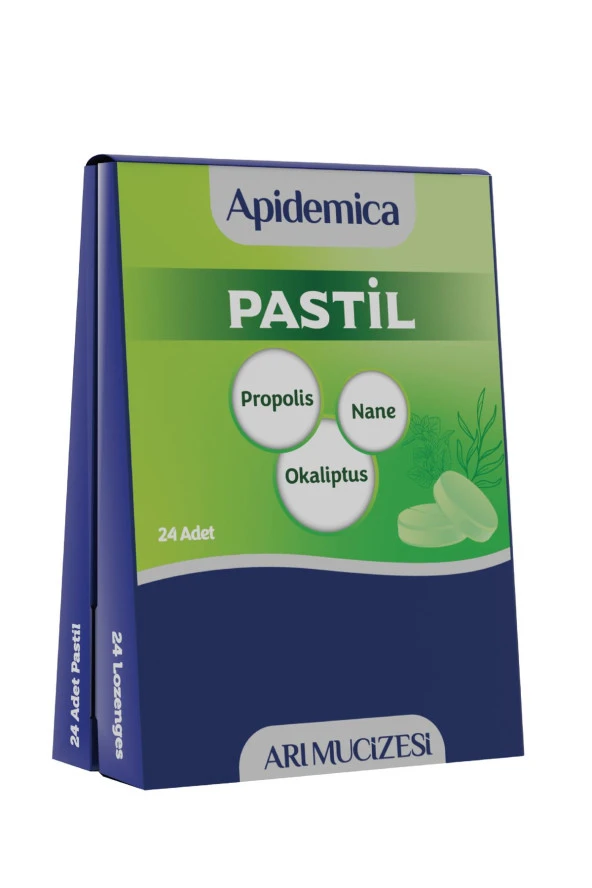 ARI MUCİZESİ Apidemica Pastil (nane, Okaliptüs, C Vitamin, Propolis)