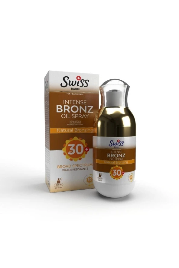 SWISS Bork Bronzlaştırıcı Etkili Güneş Spreyi 30+ 100ml