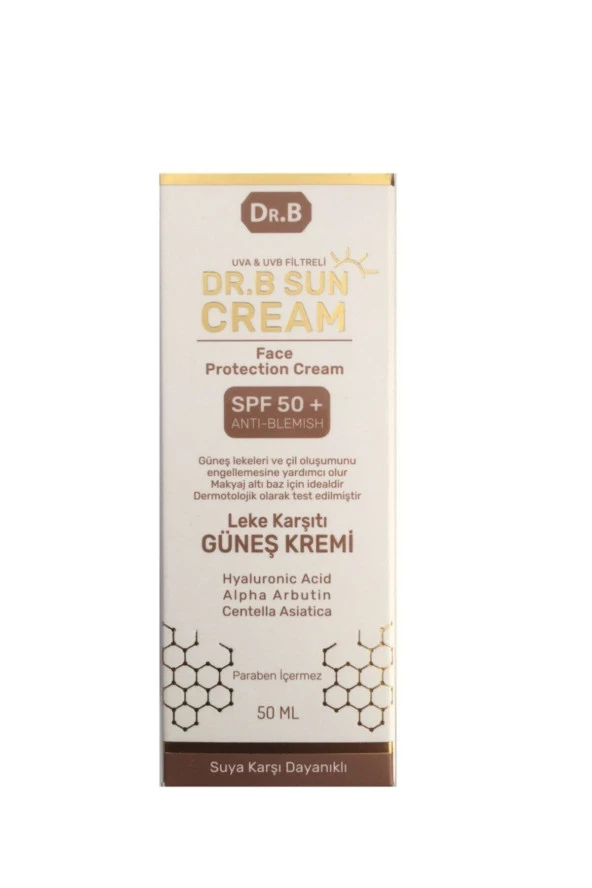 DR B Sun Cream Spf 50+ Leke Karşıtı Güneş Kremi 50 Ml