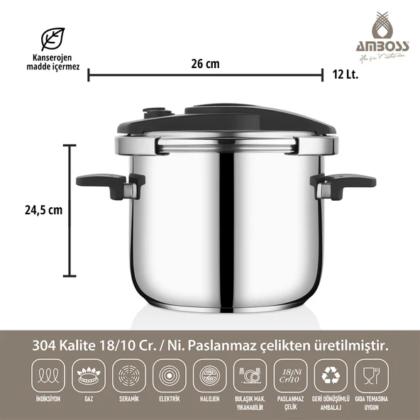 Enio Plus 12 LT Matik Düdüklü Tencere - 2