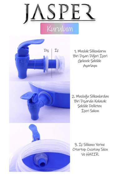 JasperJpr-55 Katlanabilir Portatif Kamp Piknik Su Sebili 5.5LT - 3
