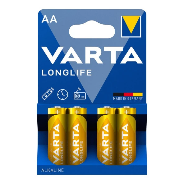 Varta Longlife AA 1223 Kalem Pil 4 lü Paket