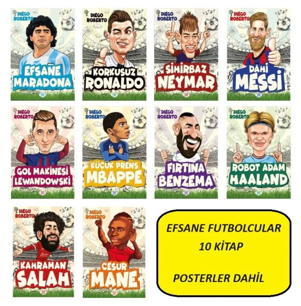 Efsane Futbolcular Seti 10 Kitap