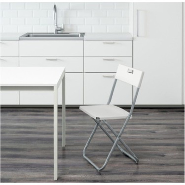IKEA Gunde Beyaz Katlanır Sandalye - 1